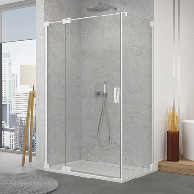 Sprchové kúty SanSwiss CADURA WHITE LINE - CA13+CAT1