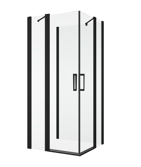 Sprchové kúty Sanswiss D22DE2B+D22F1 BLACK LINE