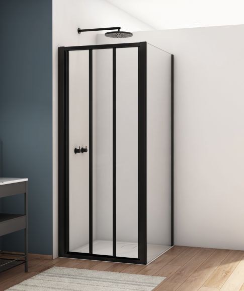 Sprchové kúty Sanswiss D22S3+D22F1 BLACK LINE