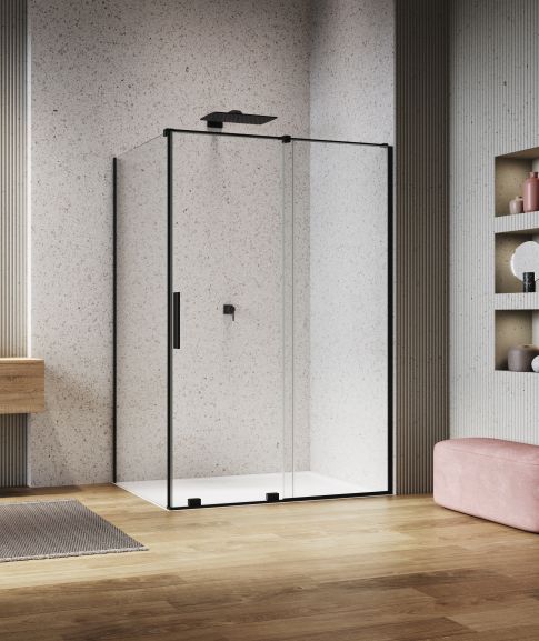 Sprchové kúty SanSwiss D35S2+D35F1 BLACK