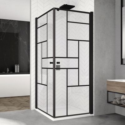 Sprchové kúty SanSwiss BLACK LINE SOL1+SOL1 - Loft 73